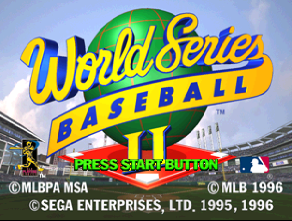 World Series Baseball II Title Screen